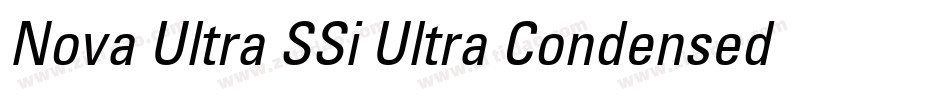 Nova Ultra SSi Ultra Condensed字体转换